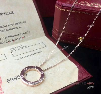 Fake Cartier Simple Style Pendant - Rose Gold Necklace